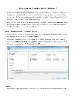 Where Are My Templates Saved – Windows 7