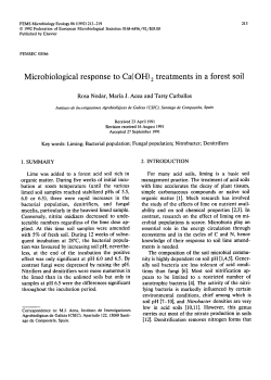 Microbiological response to Ca(OH)2 treatments in a forest soil