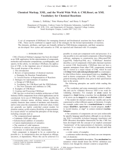 Chemical Markup, XML, and the World Wide