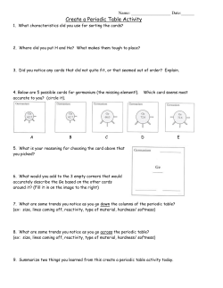 Create a Periodic Table Activity