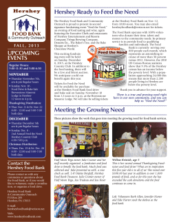 Hershey Ready to Feed the Need Meeting the Growing Need