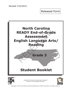 ELA/Reading Grade 3 - North Carolina Public Schools