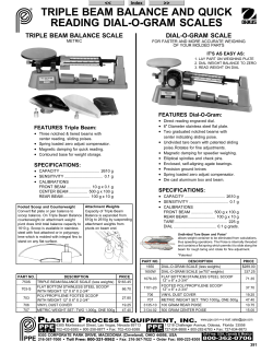 triple beam balance and quick reading dial-o