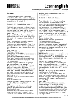Transcript - British Council Learn English