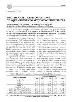 the thermal transformations of aquaammine cobalt(ii)