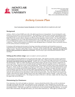 Archery Lesson Plan - Montclair State University