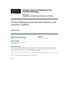 Political Skepticism and Anarchist Themes in the American Tradition