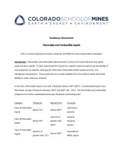 Flammable and Combustible Liquids