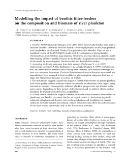 Modelling the impact of benthic filter