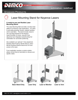 Laser Mounting Stand for Keyence Lasers
