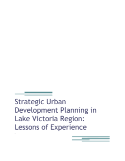 Strategic Urban Development Planning in Lake Victoria - UN