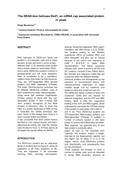The DEAD-box helicase Ded1, an mRNA cap