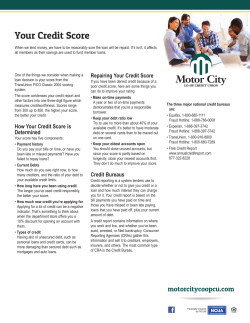 Your Credit Score - Motor City Co