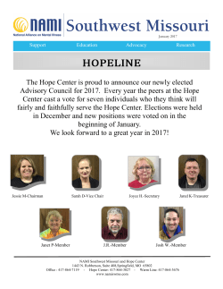 1st Quarter Newsletter - NAMI Southwest Missouri