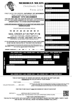 MERIDIAN MEATS TITLE