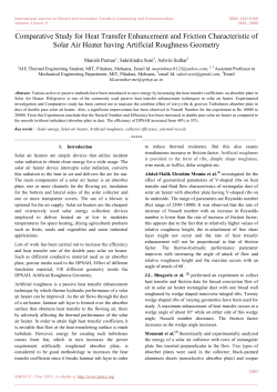 Comparative Study for Heat Transfer Enhancement and