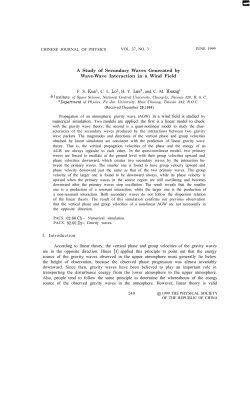 A Study of Secondary Waves Generated by Wave