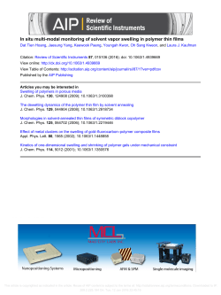In situ multi-modal monitoring of solvent vapor swelling in polymer