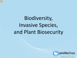 Biodiversity, Invasive Species, and Plant Biosecurity
