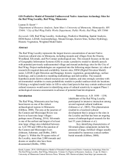 GIS Predictive Model of Potential Undiscovered Native American