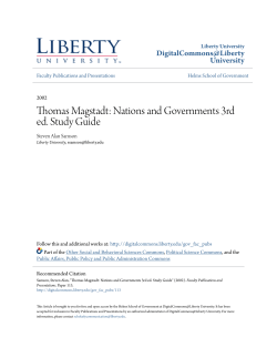 Thomas Magstadt - Digital Commons @ Liberty University