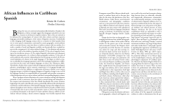 African Influences in Caribbean Spanish