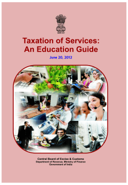 Taxation of Services: An Educational Guide