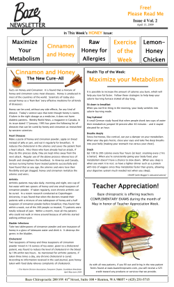 Baze Newsletter 4-2 Honey