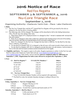 notice of race - Charlevoix Yacht Club