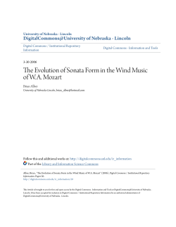 The Evolution of Sonata Form in the Wind Music of W.A. Mozart