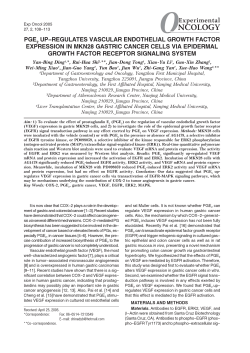 pge2 up-regulates vascular endothelial growth factor expression in