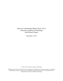 Interview with Brenda Milner, PhD, ScD