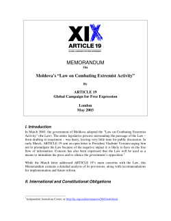 memorandum - Article 19