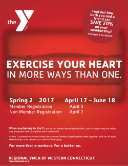 Program Guide - The Regional YMCA of Western Connecticut