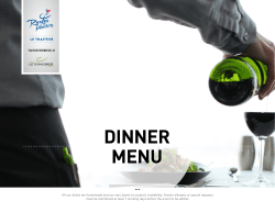 DINNER MENU