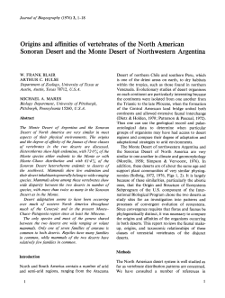 Origins and affinities of vertebrates of the North American Sonoran