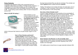Brochure on Pulse Oximetry and CHD