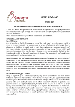 LASERS IN EYE CARE