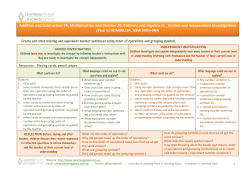 Addition and Subtraction 34, Multiplication and Division 30, Patterns