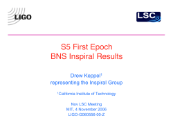 S5 First Epoch BNS Inspiral Results