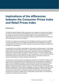 Implications of the differences between the Consumer Prices Index