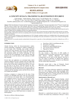 a concept of data transfer via bluetooth in pen drive