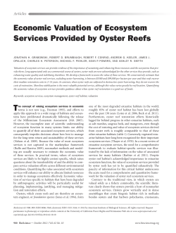 Economic Valuation of Ecosystem Services Provided by Oyster Reefs