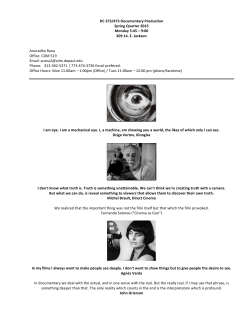 DC 373/473 Documentary Production Spring Quarter