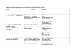 Medium Term Plan &ndash; Geography &ndash; Autumn 2 Where on Earth are we