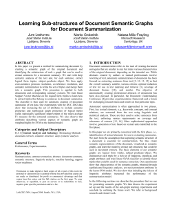 Learning Sub-structures of Document Semantic Graphs for