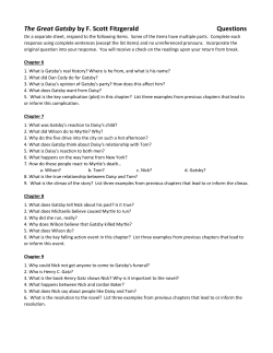 The Great Gatsby by F. Scott Fitzgerald Questions