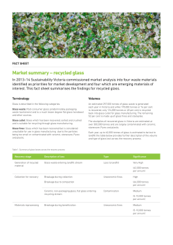 Document | PDF | 299KB Recycled glass market analysis