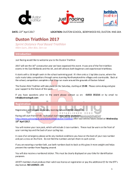 Duston Race Information 2017