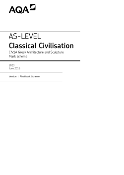 A-level Classical Civilisation Mark scheme Unit 01A - Greek